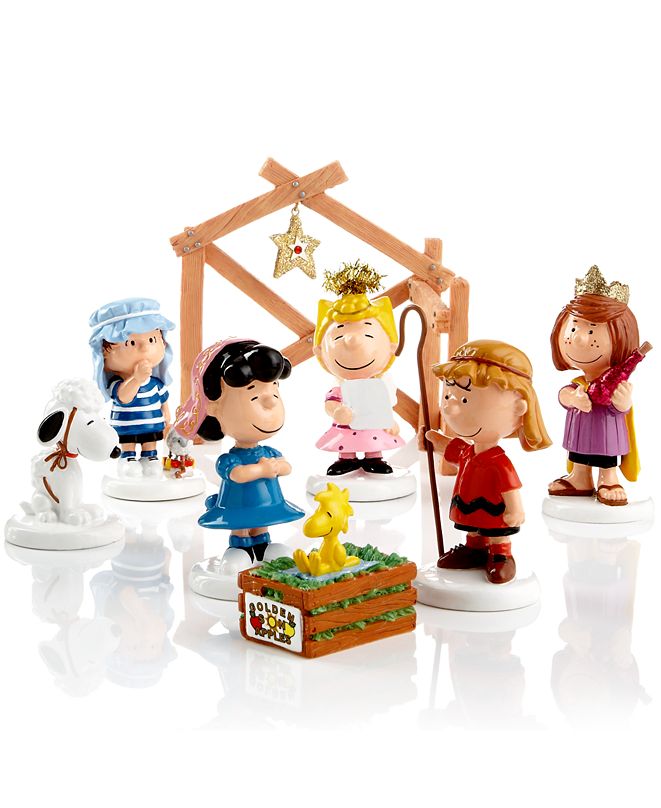 Department 56 Peanuts Village Peanuts 8 Piece Nativity Set & Reviews