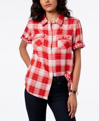 tommy hilfiger women's short sleeve shirts