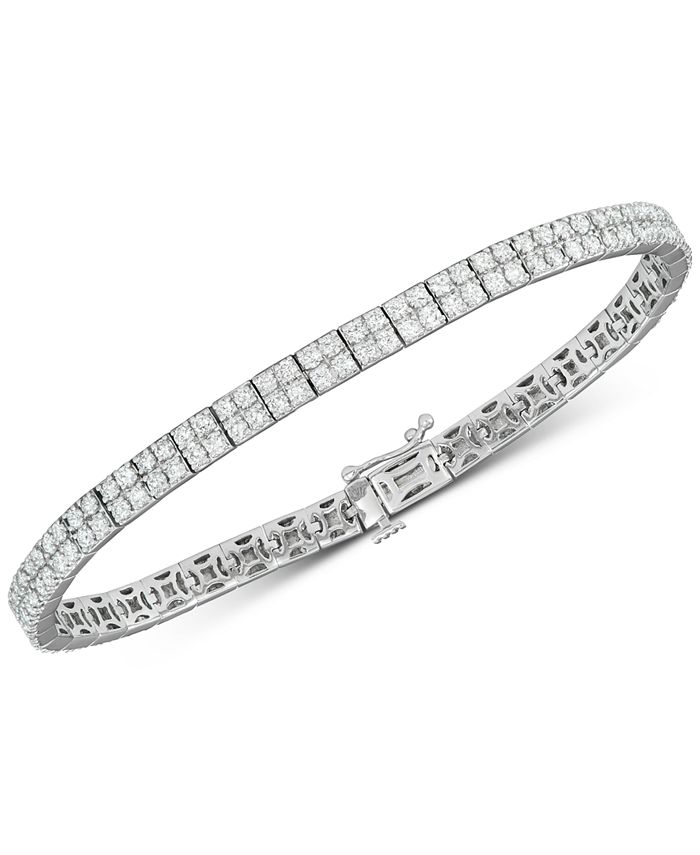 Macy's Diamond Tennis Bracelet (5 ct. t.w.) in 14k White Gold - Macy's