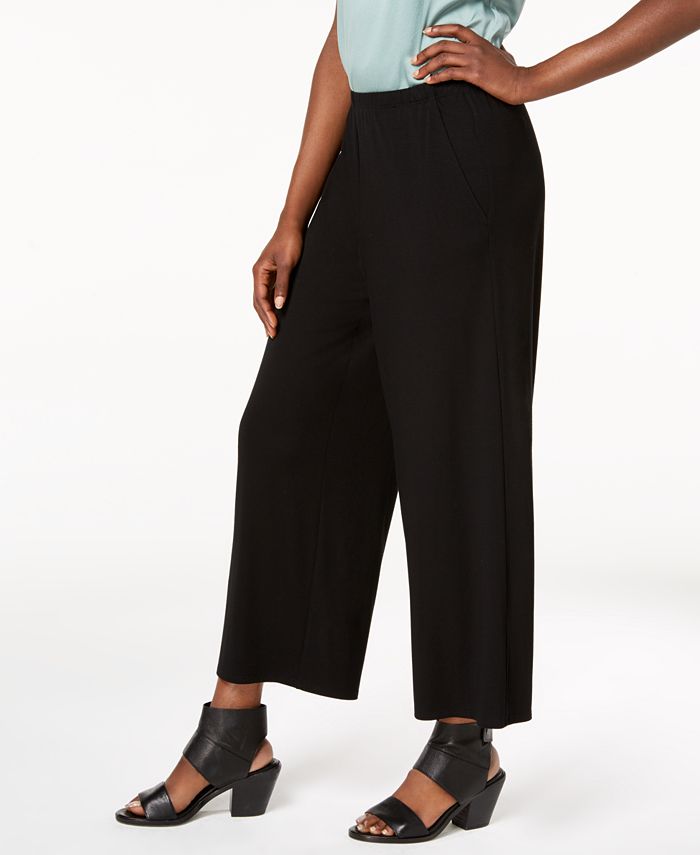 Eileen Fisher Stretch Jersey Wide-Leg Pants, Created for Macy's - Macy's