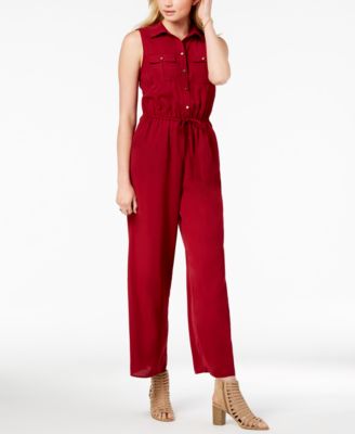 Be Bop - Juniors' Utility Wide-Leg Jumpsuit