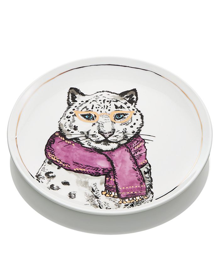 The Cellar Leopard Salad Plate, Created for Macy's Macy's
