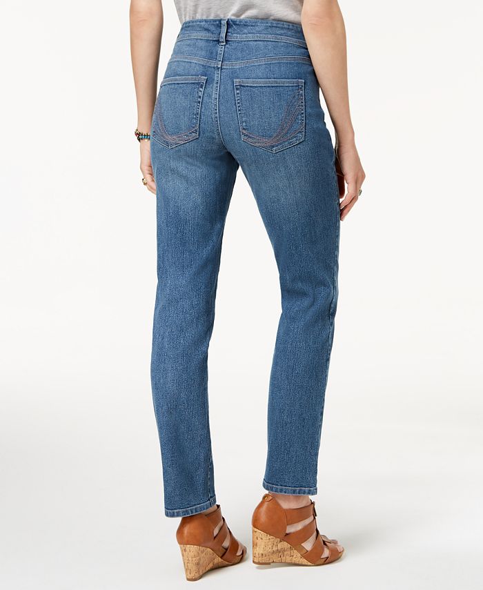 Style & Co Rail Tummy-Control Straight-Leg Jeans, Created for Macy's ...