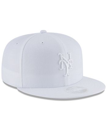 New Era New York Mets White Out 59FIFTY FITTED Cap - Macy's