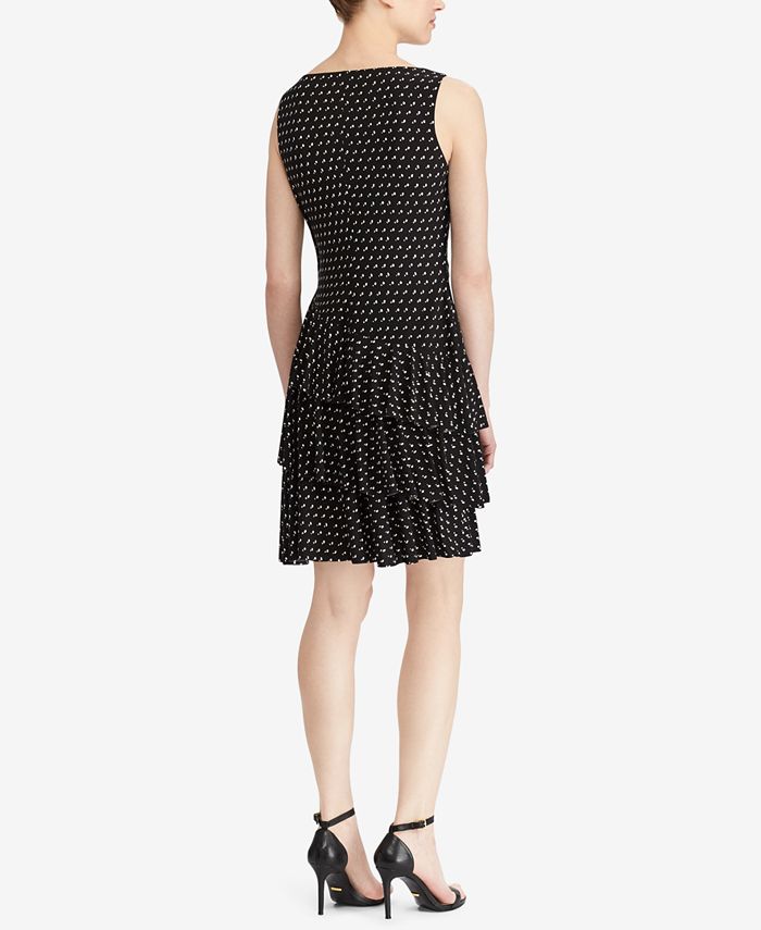 Lauren Ralph Lauren Polka-Dot A-line Ruffled Dress - Macy's