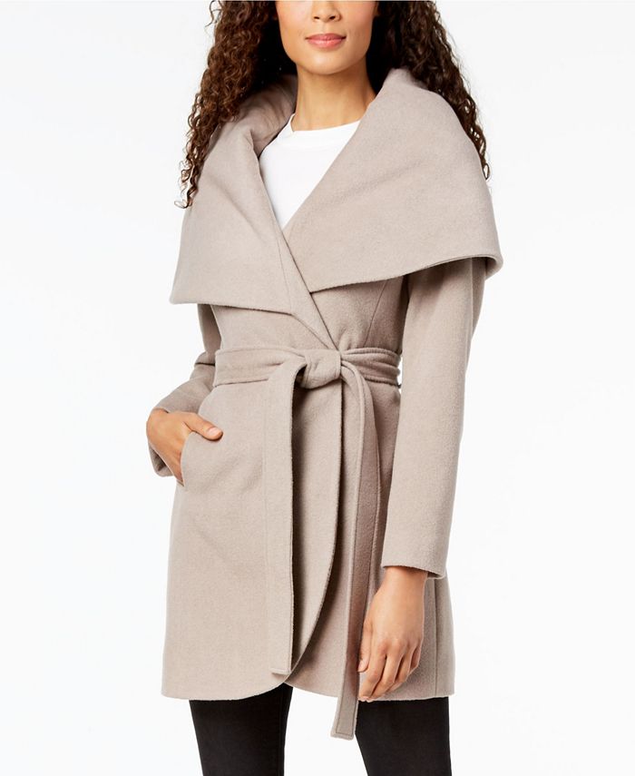 Jackets & Coats, Short Belted Wrap Coat
