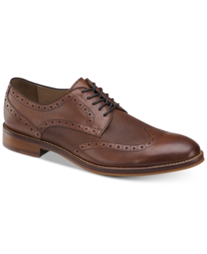 image of Johnston & Murphy Men-s Conard Embossed Wingtip Bluchers Men-s Shoes