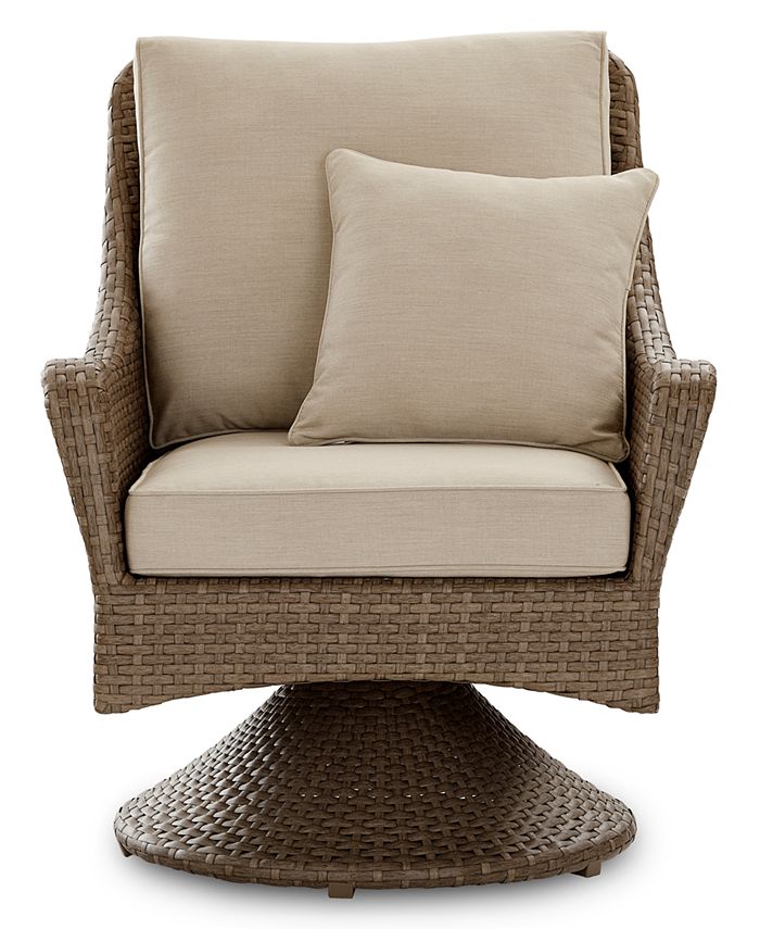 Furniture CLOSEOUT! Silver Lake Indoor/Outdoor Swivel Club Chair with