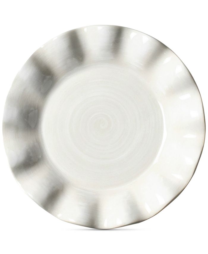 Coton Colors - Signature Ruffle Round White Salad Plate