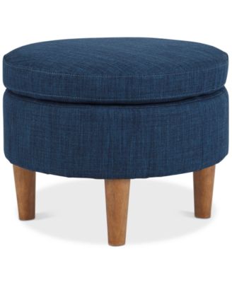 Furniture - Irene Round Ottoman, Quick Ship