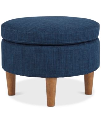 Furniture Jayvon Round Ottoman, Quick Ship - Macy's