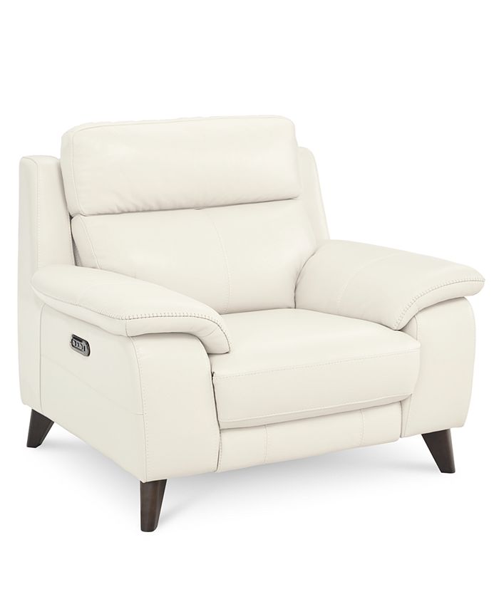 Furniture Milany 46" Leather Power Recliner with Power Headrest and USB