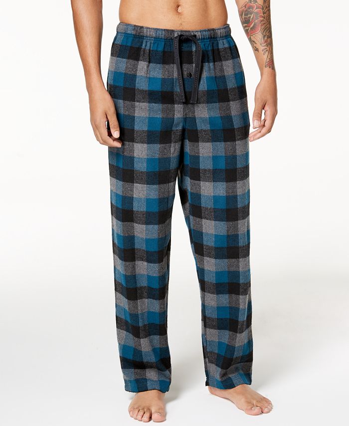 Perry Ellis Men's Buffalo Plaid Flannel Pajama Pants - Macy's