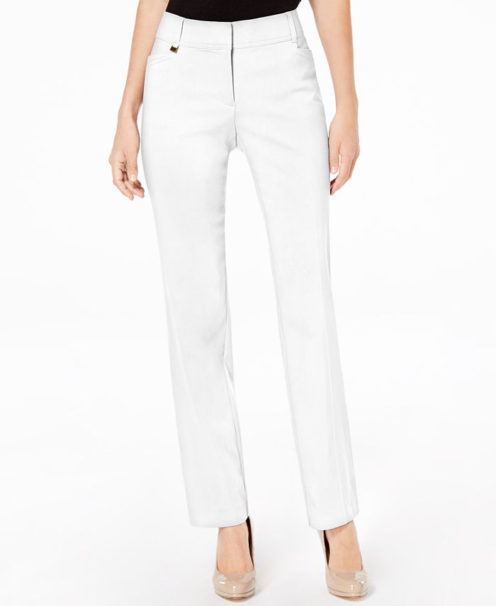 JM Collection Curvy-Fit Straight-Leg Pants, Created for Macy's - Macy's