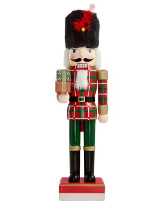 Holiday Lane Plaid Nutcracker with Presents, Created for Macy's - Macy's