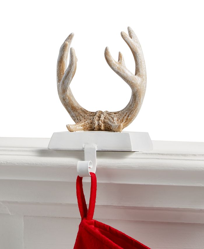 Holiday Lane Antlers Stocking Holder, Created for Macy's Macy's