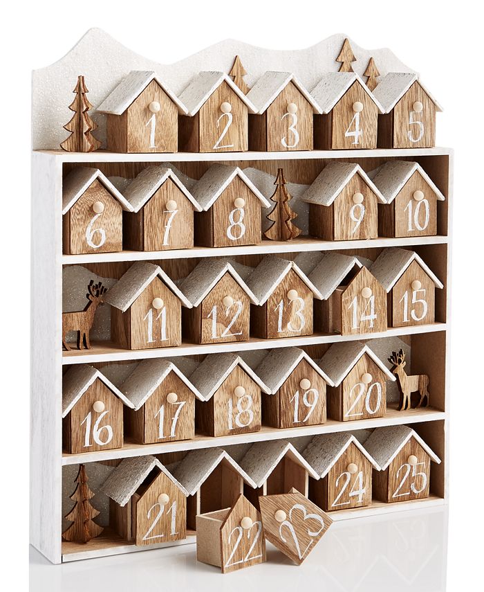 Holiday Lane Wood Houses Advent Calendar, Created for Macy's & Reviews