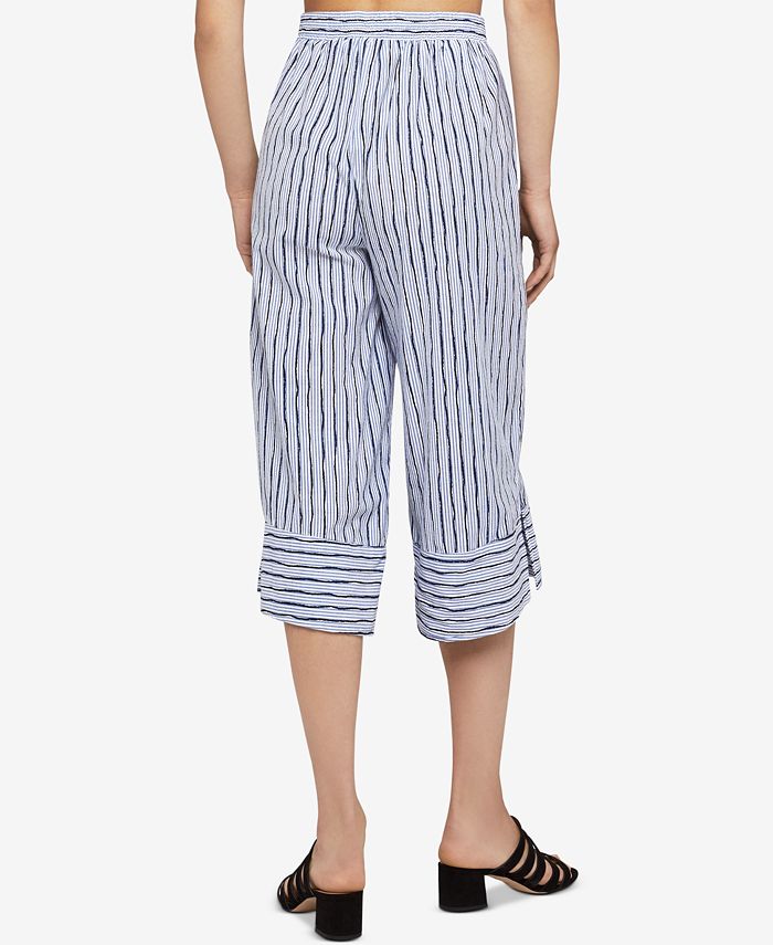 BCBGeneration Striped Cropped Pull-On Pants - Macy's