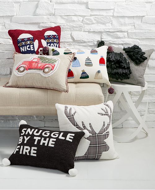 Martha Stewart Collection Holiday Decorative Pillow Collection, Created for Macy&#39;s & Reviews ...