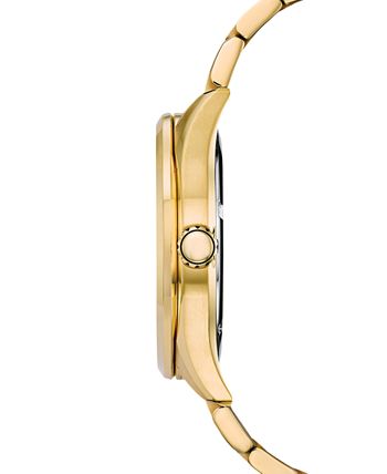 Citizen - Men's Eco-Drive Corso Diamond-Accent Gold-Tone Stainless Steel Bracelet Watch 41mm