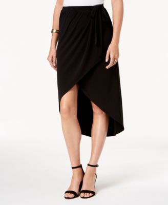 Alfani - Faux-Wrap Midi Skirt