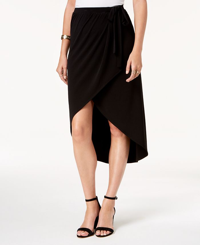 Alfani Faux-Wrap Midi Skirt, Created for Macy's - Macy's