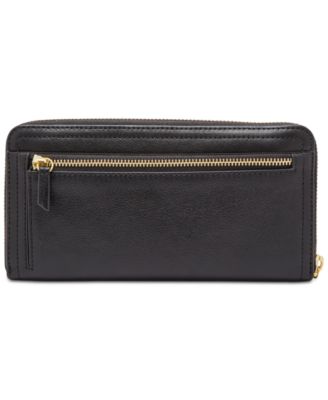 Logan Leather Zip Around Clutch Wallet