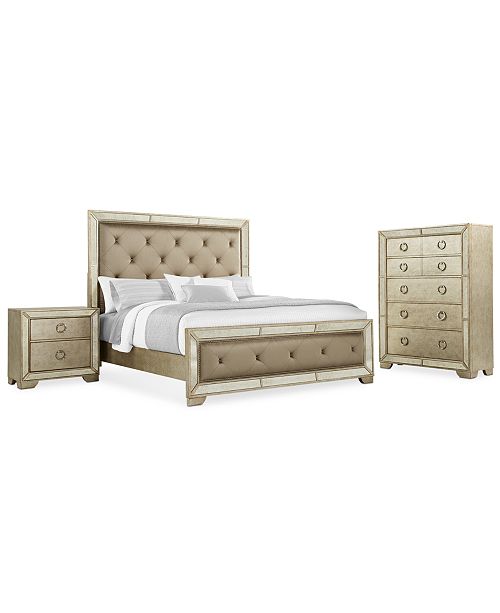 ailey queen 3-pc. bedroom set (bed, nightstand & chest)