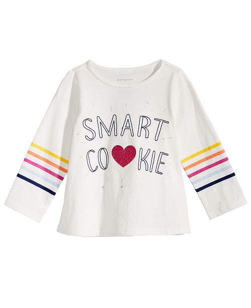 First Impressions Baby Girls Smart Cookie Print Cotton T Shirt