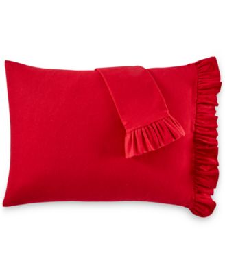Martha Stewart Collection - Ruffle Cotton Pair of Standard Pillowcases