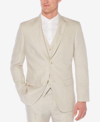 Perry Ellis Men's Herringbone Linen Blazer - Macy's