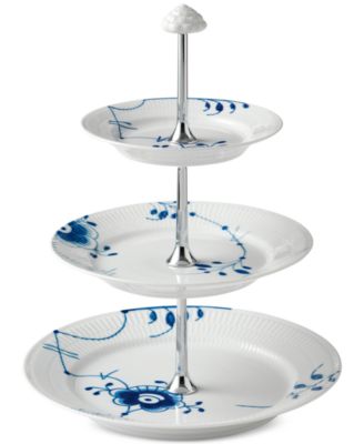 Royal Copenhagen - Blue Fluted Mega 3-Tier &Eacute;teg&egrave;re