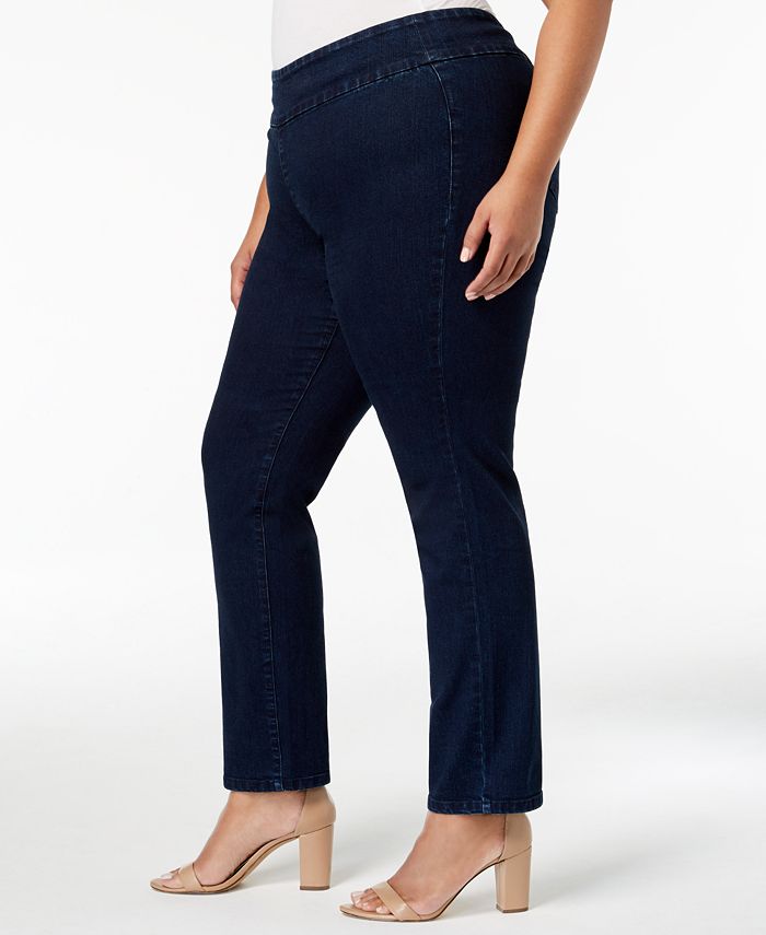 Charter Club Plus Size Stretch Denim Pull-On Jeans, Created for Macy's ...