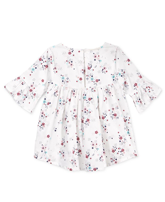 First Impressions Baby Girls Floral-Print Cotton Tunic, Created for ...