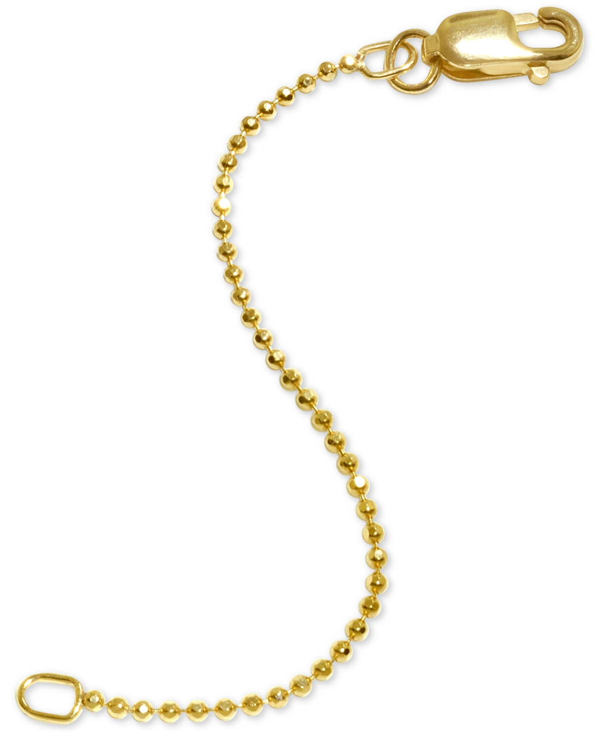 Beaded 2" Chain Extender in 14k Gold - Yellow Gold