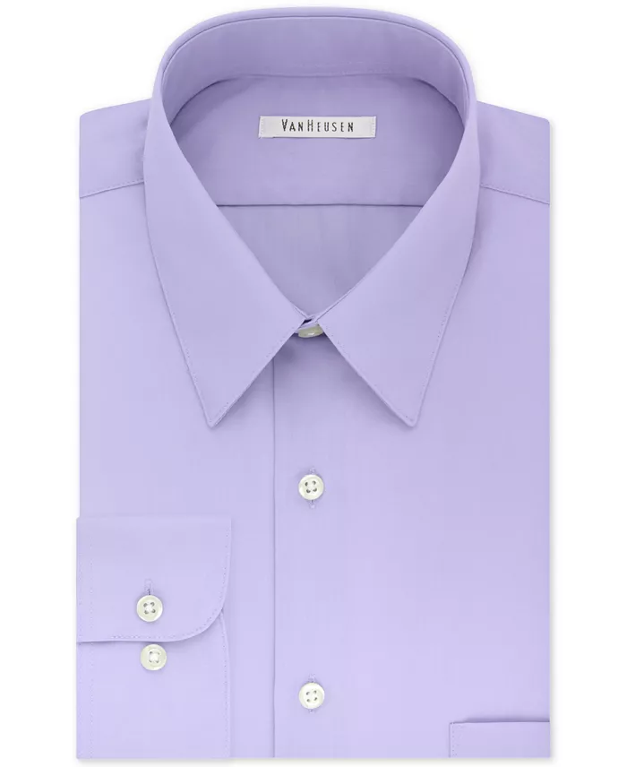 Men's Big & Tall Regular-Fit Wrinkle-Free Poplin Solid Dress Shirt - thumbnail 9