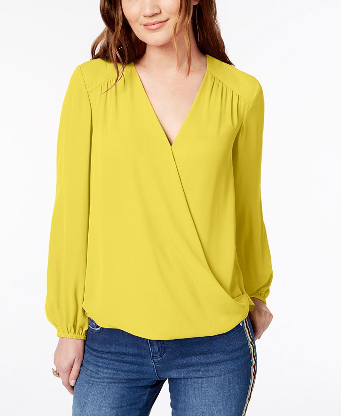 INC International Concepts I.N.C. Surplice Top, Created for Macy's - Macy's