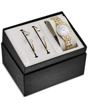 image of Bulova Women-s Two-Tone Stainless Steel Bracelet Watch 32mm Gift Set