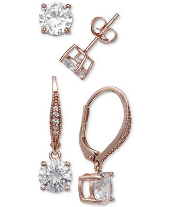 Giani Bernini - 2-Pc. Cubic Zirconia Earring Set in 18k Rose Gold-Plated Sterling Silver
