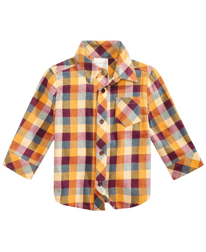 First Impressions Baby Boys Multicolor Plaid Shirt, Created for Macy's ...