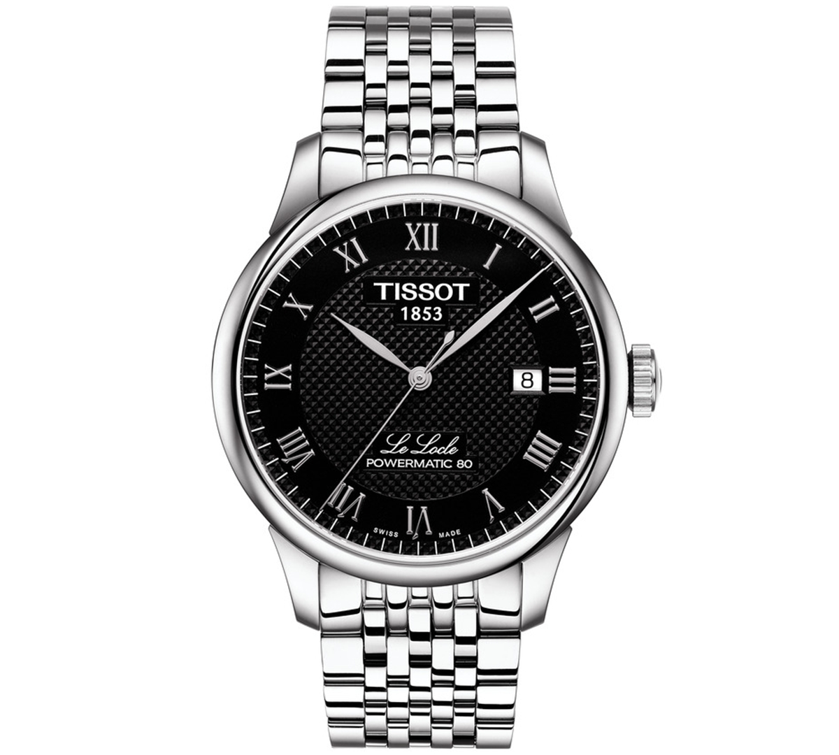 Tissot Men's Swiss T-classic Le Locle Powermatic 80 Gray Stainless Steel Bracelet Watch 39.3mm In No Color