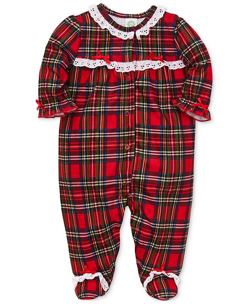 Baby girl plaid pajamas clearance