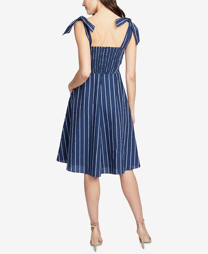RACHEL Rachel Roy Kate Striped Faux-Wrap Dress, Created for Macy's - Macy's