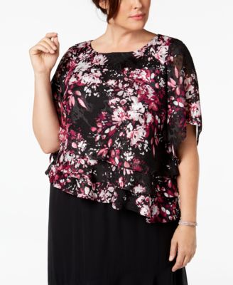 Alex Evenings - Plus Size Tiered Top