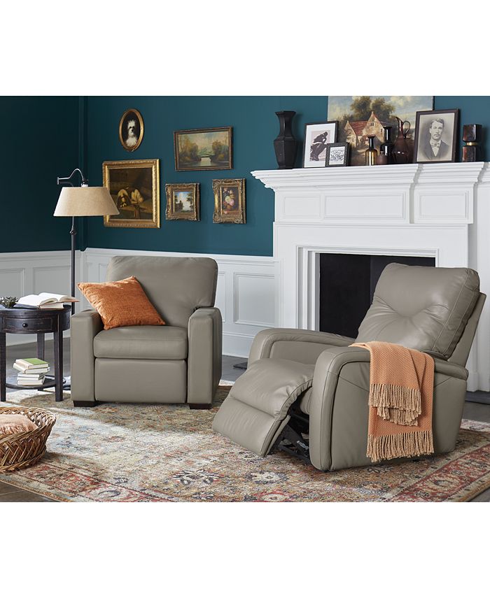 Furniture Finchley Leather Power Wallhugger Recliner Macy's