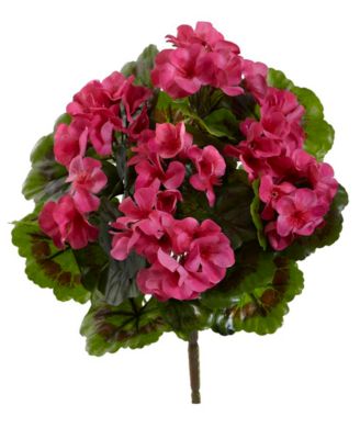 4-Pc. Geranium UV-Resistant Indoor/Outdoor Artificial Bush Set