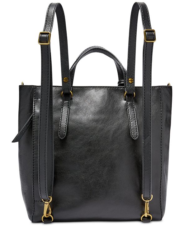 fossil camilla convertible large leather backpack