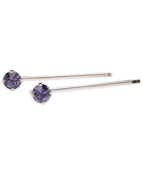 The Finest Accessories France Luxe 2 Pc Set Stone Bobby Pins