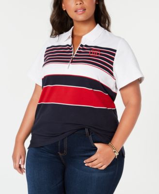 Plus Size Zippered Polo, Created for Macy's
