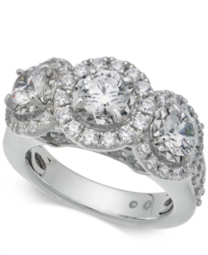 image of Diamond Triple Halo Ring (3 ct. t.w.) in 14k White Gold